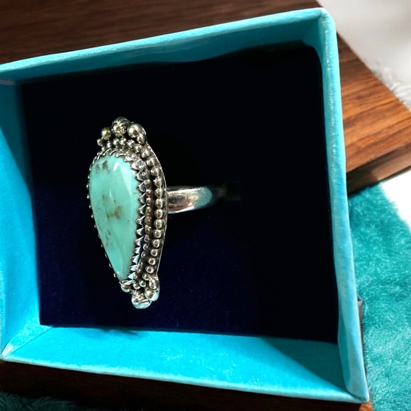 Blue Moon Turquoise Sterling Silver Ring - Picture 5 of 12
